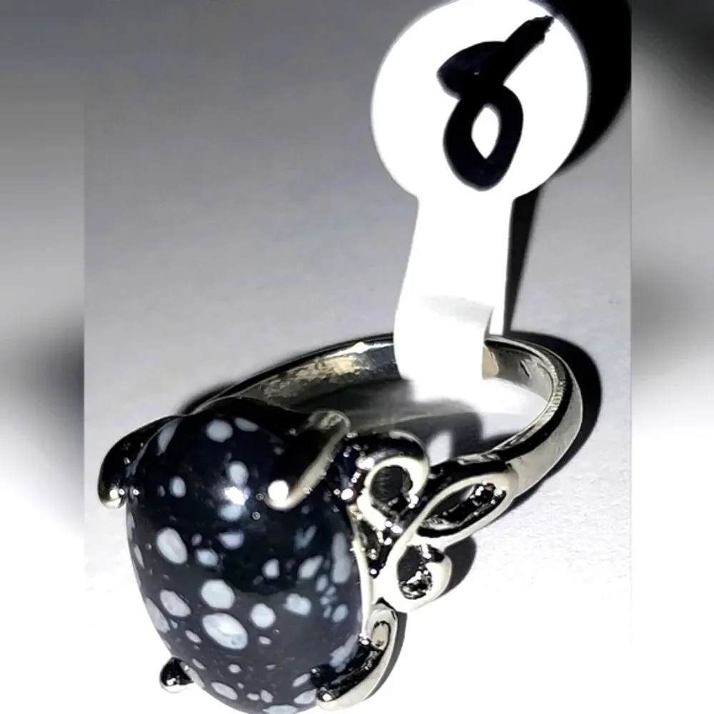 Vintage natural stone ring for women sz 8